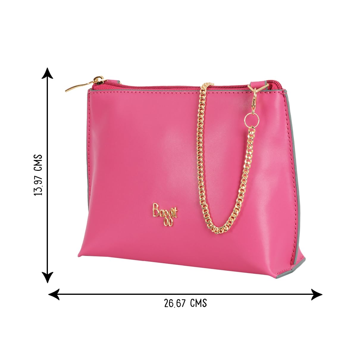 Baggit Women Pink Xxxs Size Hobo Sling Bag | Ladies Stylish Casual Cross Body Purse Handbag