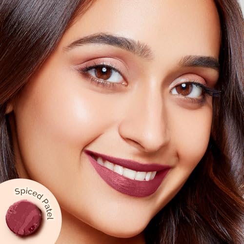 Mamaearth Moisture Matte Longstay Lipstick with Avocado Oil & Vitamin E for 12 Hour Long Stay-19 Spiced Petals - 2 g