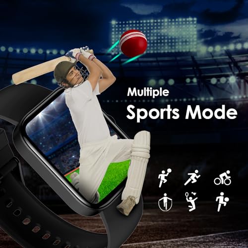 Itel Smartwatch 1ES with Large 1.7 HD IPS Display | Digital Crown | up to 15 Day Battery | IP68 Water Resistant | SpO2 & HR Sensor | 170+ Watch Faces
