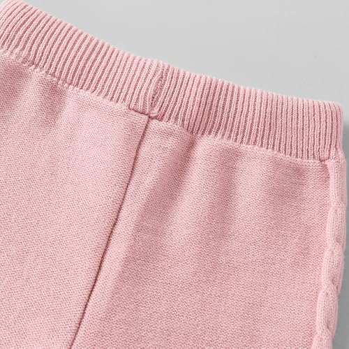 Hopscotch Girls Pink Full Sleeves 2-Pc Floral Applique Pants Set For Age (2-3 Years)
