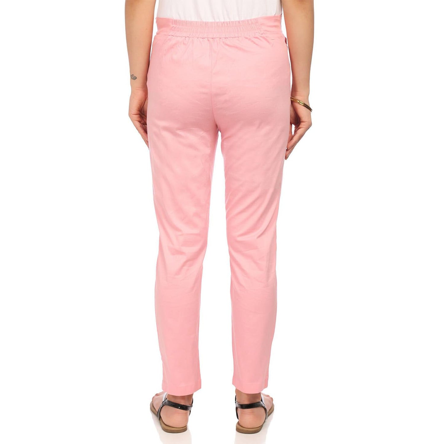 Rangriti Women's Slim Pants (RMMCORE1693SS18LPIN_Light Pink