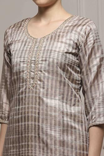 Biba Women Green Silk Blend Printed Unstitched Suit Set_FREE SIZE