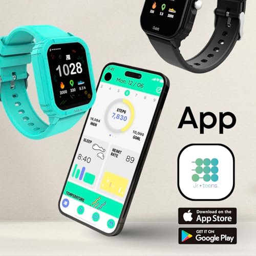 Cubitt Teens Smartwatch, 1.85” Touchscreen Fitness Tracker – Forest Green