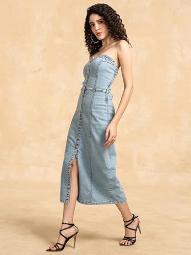 Kazo Jackson Midi Dress Blue