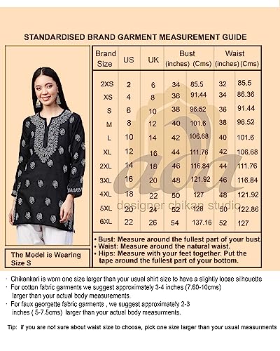 Ada Hand Embroidered Lucknowi Chikankari Georgette Short Kurti Top Tunic for Women A911515 Baby Pink (M)