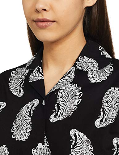 Longies Women's Rayon Printed Night Suit Pack of 2 (LGWSBPSG007_Navi_S)