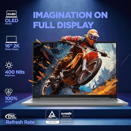 Lenovo IdeaPad Pro 5 Intel Core Ultra 7 155H Built-in AI 16" (40.6cm) 2K OLED 400Nits 120Hz Laptop (16GB/1TB SSD/NVIDIA RTX 3050 6GB/Win11/MSO 21/FHD+IR Camera/1Yr ADP Free/Grey/1.9Kg), 83D4002NIN