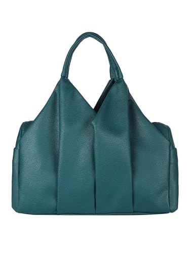 MINI WESST Women's Western Casual Solid Zip Handheld Bag | Ideal for Office, College & Everyday Use, Green
