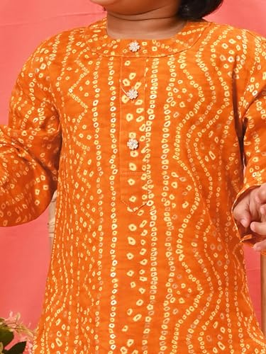 Vastramay Infant Boys Yellow Rayon Kurta Patiala Set – Traditional Ethnic Wear for Navratri, Garba, Dandiya & Festive Celebrations