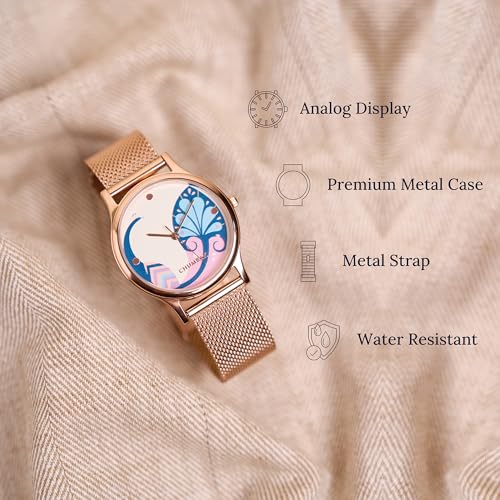 TEAL BY CHUMBAK Round Dial Analog Hand Watch for Women, Gifts for Women/Girls/Ladies, Stylish Fashion Watch for Casual/Work