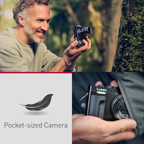 Panasonic LUMIX ZS99 Point and Shoot Camera, Compact Camera for Travel with 30x Zoom with 24-720mm Zoom Lens, and 4K Video/Photo, Great for Travel and Concerts, DC-ZS99 + Bag+ 32GB SD Card (Silver)
