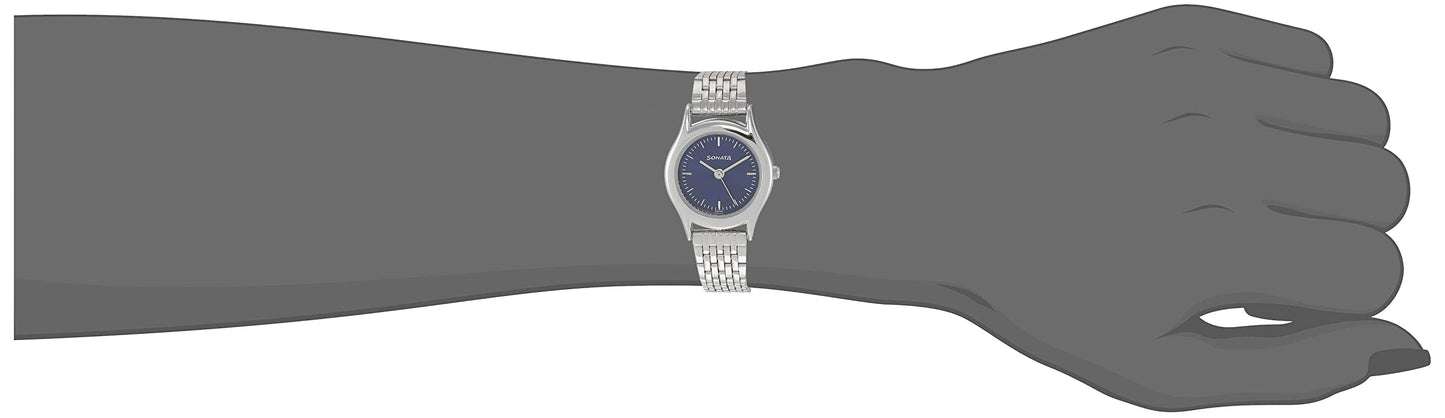 Sonata Essentials Analog Blue Dial Women's Watch-NP87020SM01