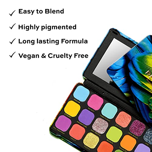 Makeup Revolution Eyeshadow Palette, Highly Pigmented, Long Wearing and Easily Blendable Eye with Shimmary & Matte Finish, Forever Flawless Bird of Paradise, Makeup Eyeshadow Palette for Women - 20g