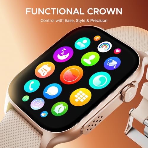 boAt Ultima Ember smartwatch with 1.96” AMOLED Display, AOD, Personalized Fitness Nudges, Functional Crown,100+ Sports Modes, Create Your Own Watchface, smartwatch for man and Woman (Rose Gold)