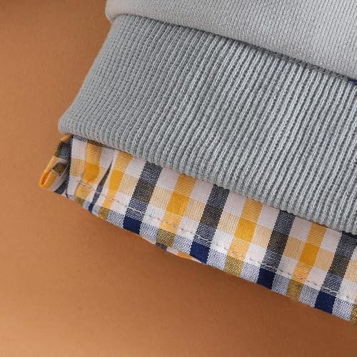Hopscotch Boys Full Sleeves Checks Print Grey Jeans Set For Ages (3-4 Years)