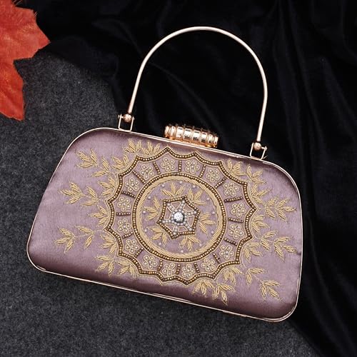 For The Beautiful You Embroidered Women's Clutch (rd-199) (Pink)