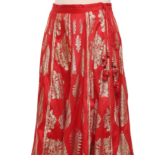 BIBA Women Polyester Printed Skirt Red