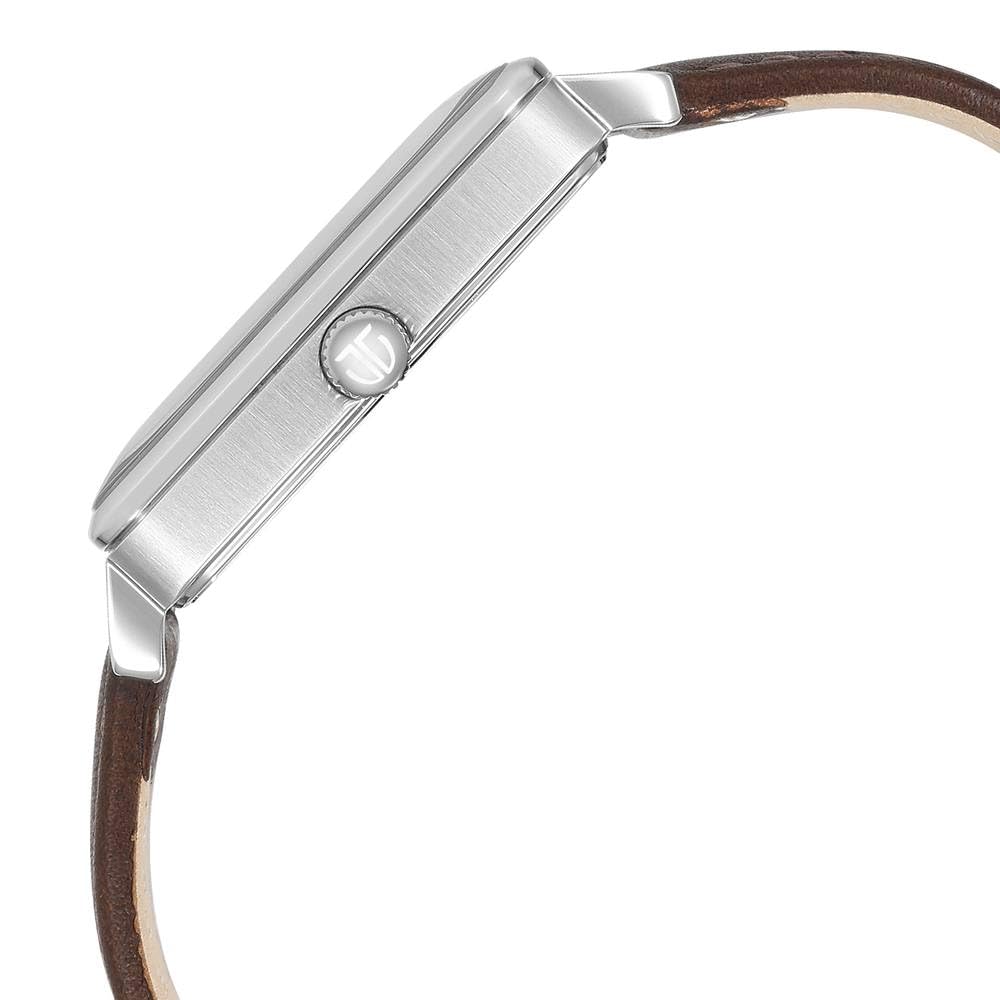 Titan Avant Garde Quartz Multifunction Beige Dial Brown Leather Strap Watch for Men - NT90147SL01