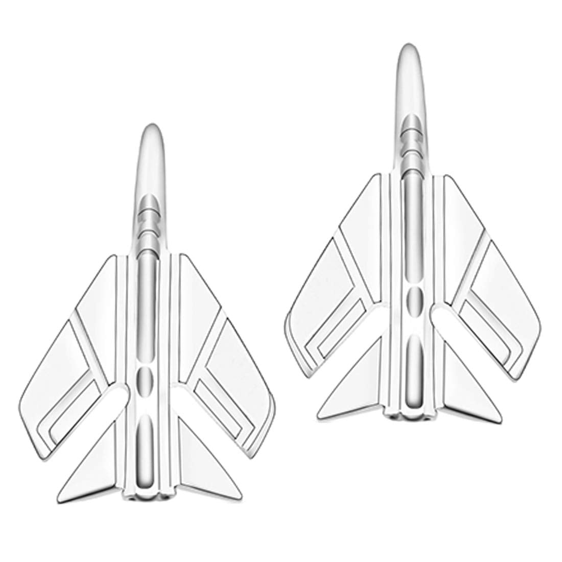 Peora Executive Airplane Cufflinks for Men Chrome Shirt Business Wedding Corporate Gift