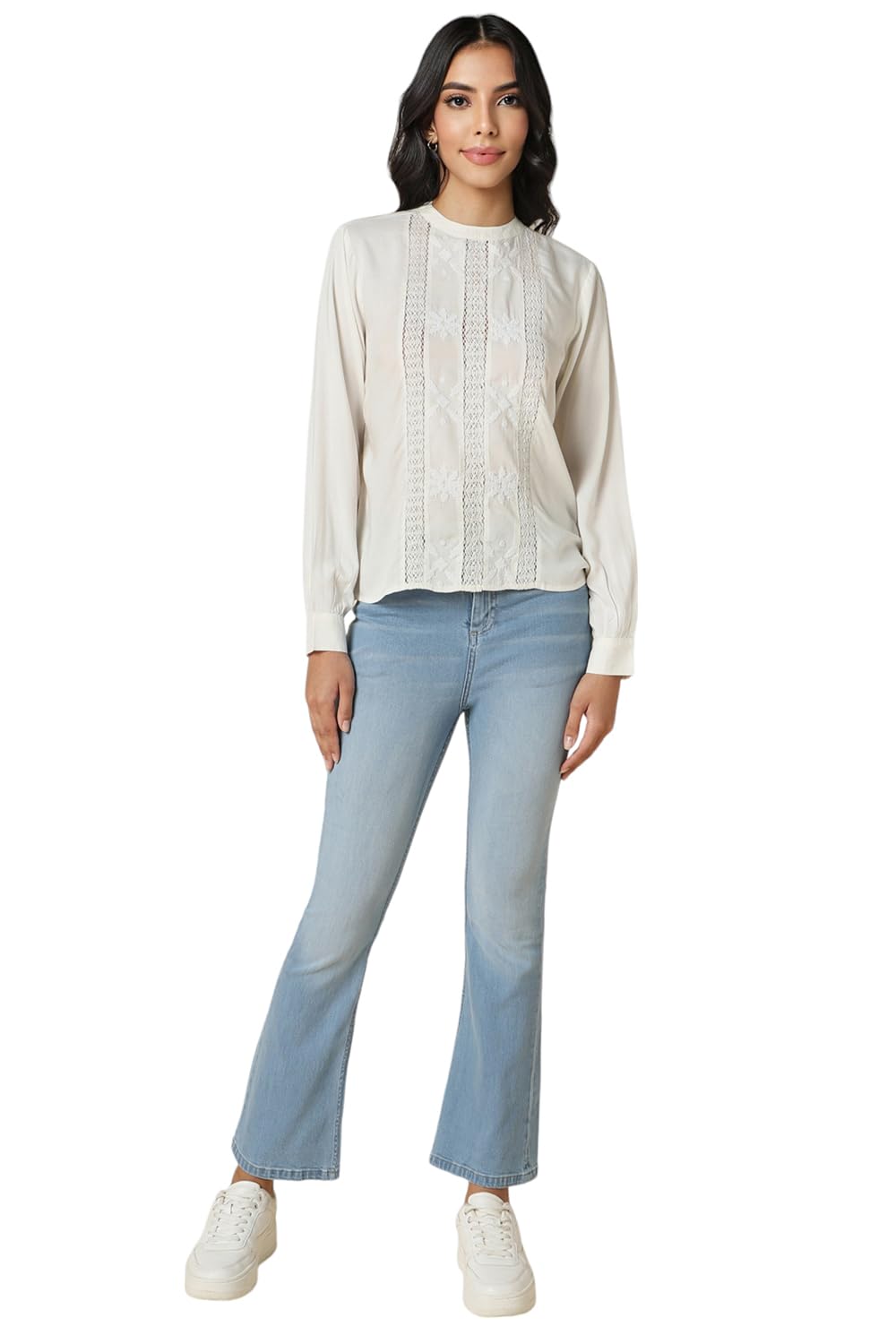 Allen Solly Women's Regular Fit Blouse (AHTSCRGFO88831_White