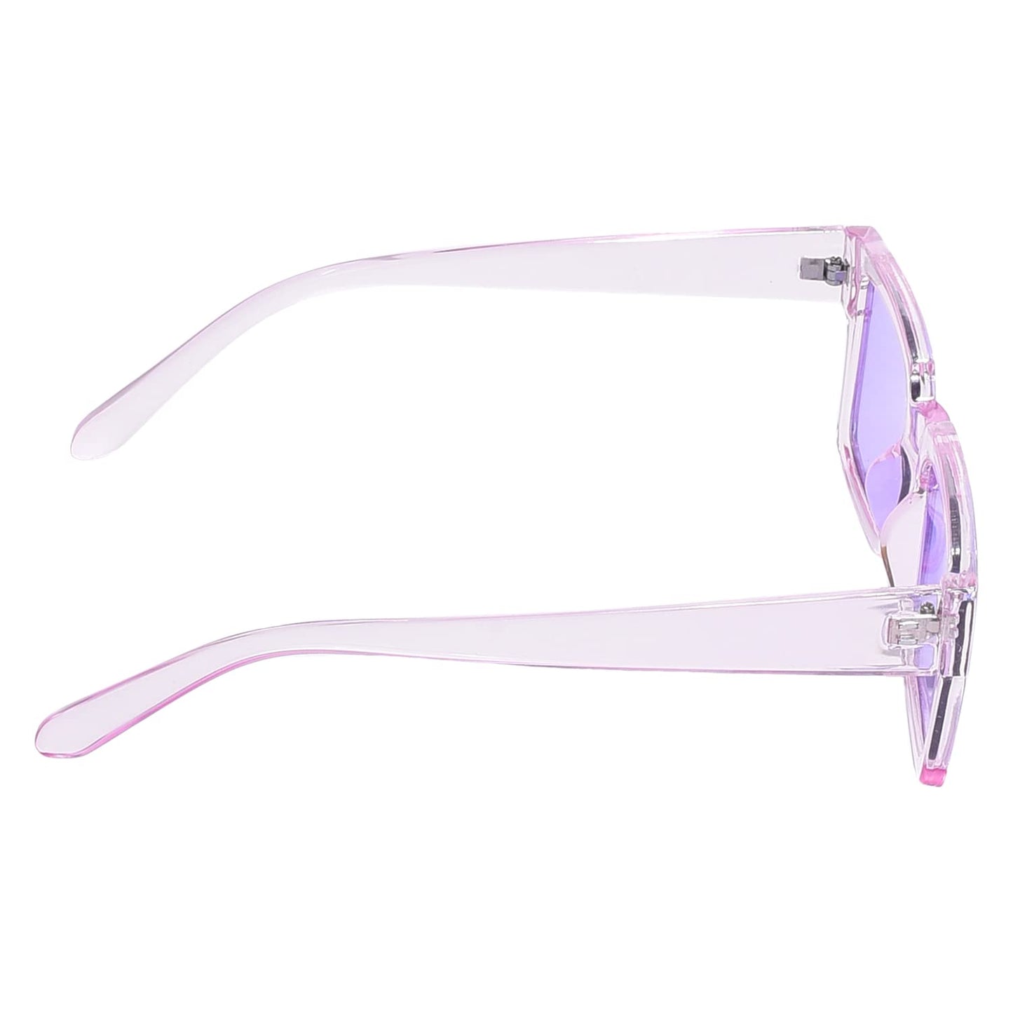 Haute Sauce Lavender Rectangular Sunglasses for Women | Transparent Frame and Lavender Lens | Goggles, Shades, Eyewear, Chasma, Glares | accessories for women | Cool, Funky, Stylish ladies sunnies