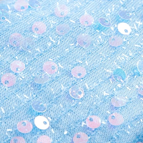 Hopscotch Girls Knee Length Party Dresses in Blue Color For Ages (5-6 Years)