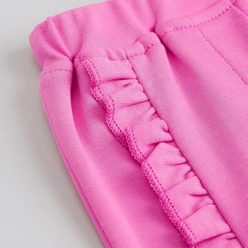 Hopscotch Girls Yellow Short Sleeves 2-Pc Flower Cotton Pant Set For Ages(6-9 Months)