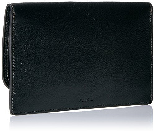 Fossil Amelia Flap Pouch Wallet Black One Size