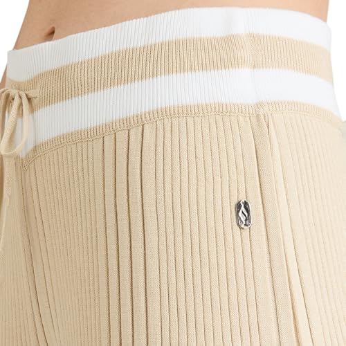 Skechers-2125 Women's Trousers-Flat Knit PANTS-PT0132ID-NTBL-XL Natural/Blue