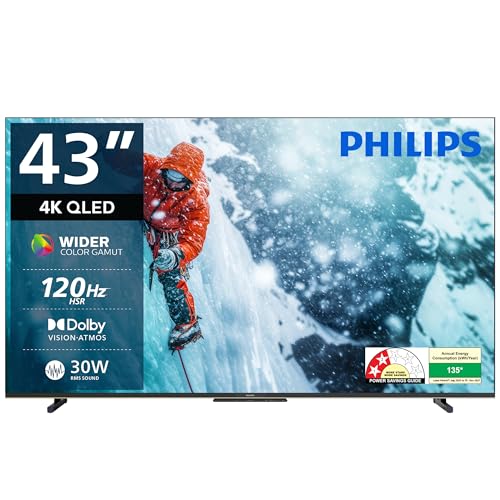 PHILIPS 109 cm (43 inches) 8100 Series 4K Ultra HD Smart QLED Google TV 43PQT8100/94