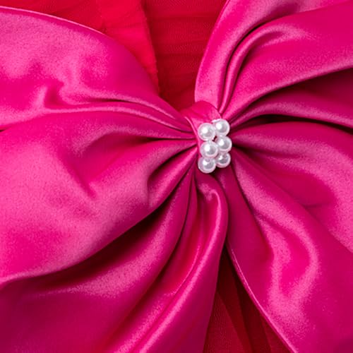Hopscotch Girls Floral Applique Party Dress in Magenta Color for Age (2-3 Years)