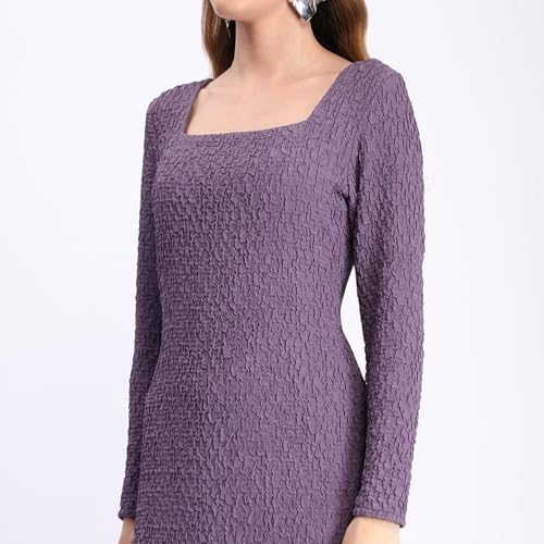 Madame Shimmery Purple Midi Dress