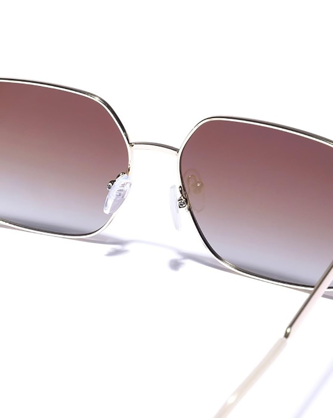 Carlton London Gold Toned with Brown Polarised Lens Oversized Sunglass