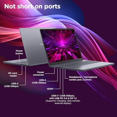 Lenovo IdeaPad Slim 3 AMD Ryzen 7 8840HS 15.3 inch (38.8cm) WUXGA IPS AI PC Laptop(16GB RAM/512GB SSD/Windows 11/Office Home 2024/Backlit Keyboard/1Yr ADP Free/Grey/1.6Kg), 83KA0048IN