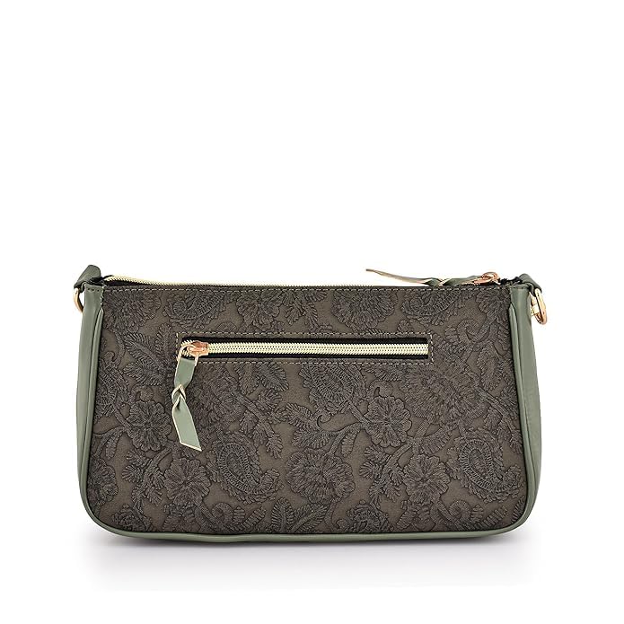 LEFFIS TRENDY PRINTED DESIGN CROSS BODY SLING BAG FOR WOMENS AND GIRLS (PRN-001) (GREEN)