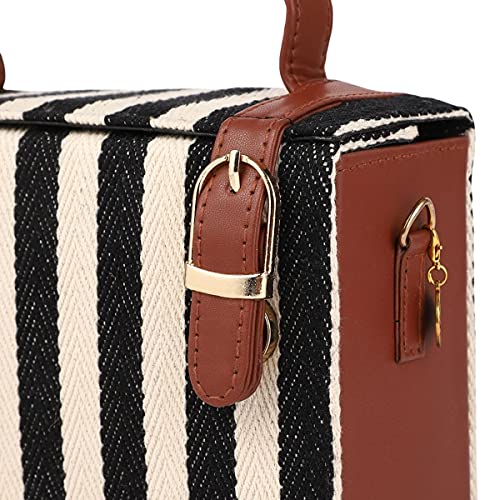 ACCESSHER stylish trendy Black and White Solid Sling Bag for girls and women pack of 1