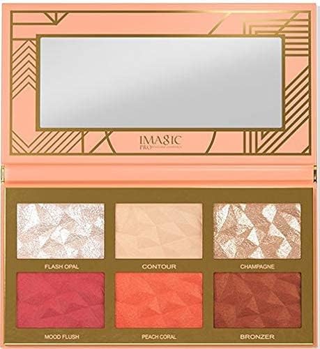 COSLUXE IMAGIC PROfessional Makeup Pallete for women Girls, 6 COLOR HIGHLIGHT,BLUSH AND CONTOUR PALETTE 24g