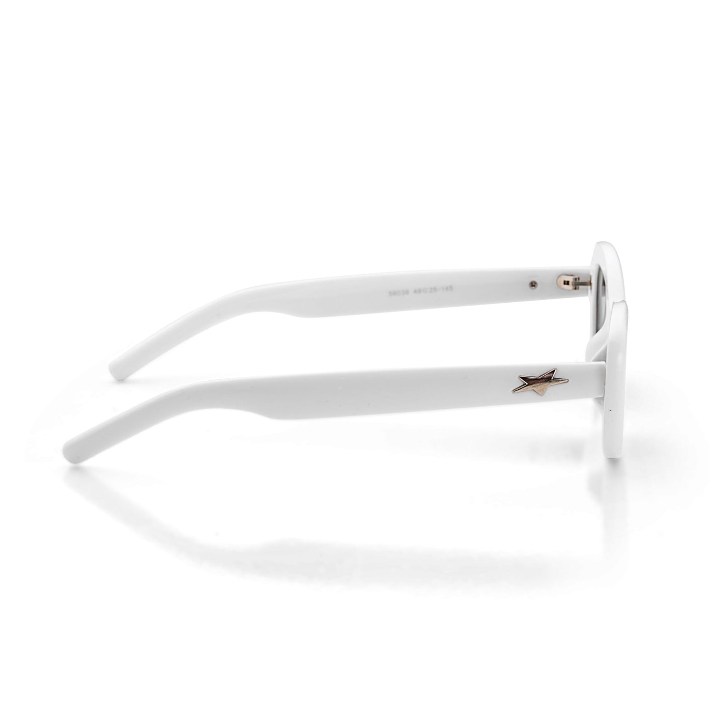 Vibe lens Trendy Retro Oval Sunglasses for Men & Women | White Polycarbonate Frame | UV400 Protection | Classic Sun Glasses | Cooling Glass | Retro Shades