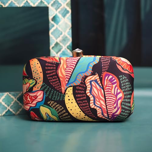 Artklim MultiColoured Printed Clutch