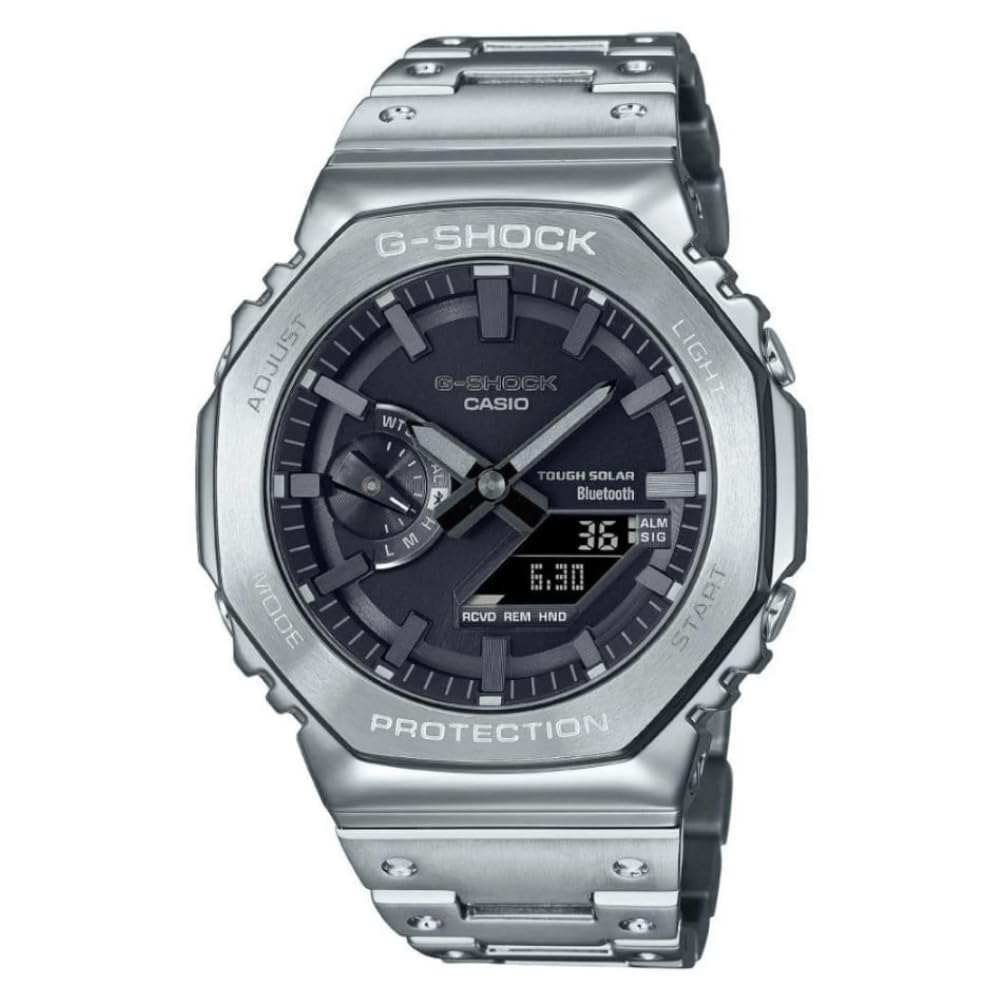 Casio G-Shock GM-B2100D-1ADR Stainless Steel Bezel Black Analog-Digital Dial Stainless Steel Solid Band Men's Watch Tough Solar Bluetooth G1270