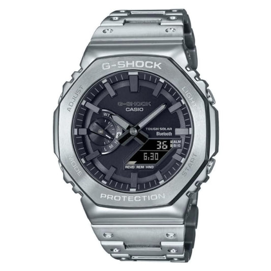 Casio G-Shock GM-B2100D-1ADR Stainless Steel Bezel Black Analog-Digital Dial Stainless Steel Solid Band Men's Watch Tough Solar Bluetooth G1270