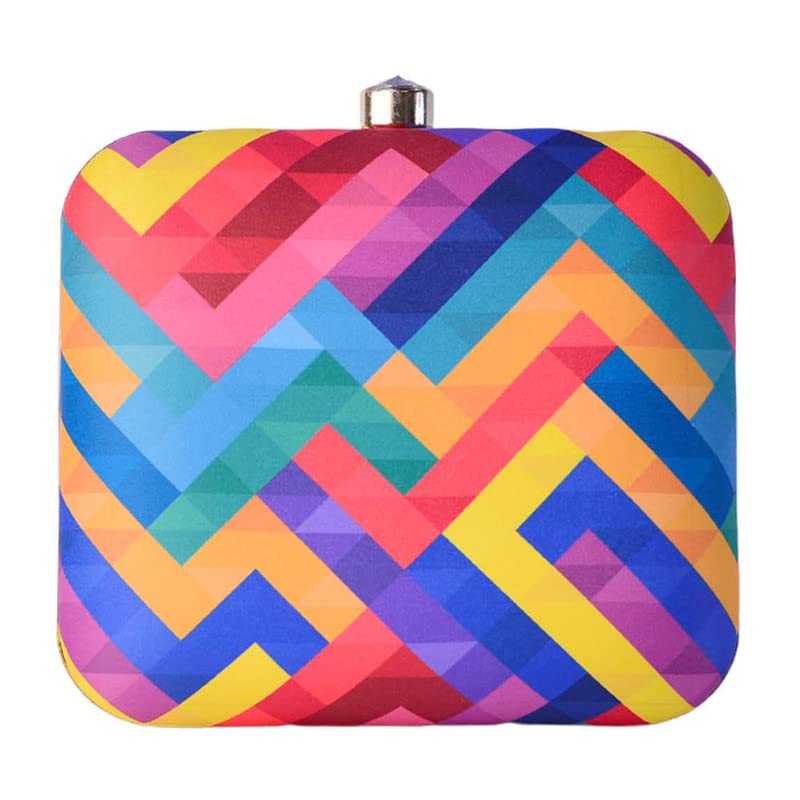 Artklim Viberant Zig Zag Printed Clutch