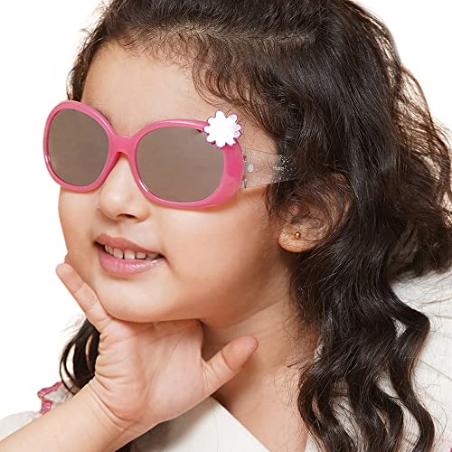Carlton London Girl's Grey Lens & Pink Square Sunglasses