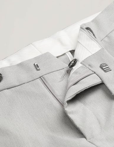 Arrow Textured Tapered Fit Trousers Light Grey