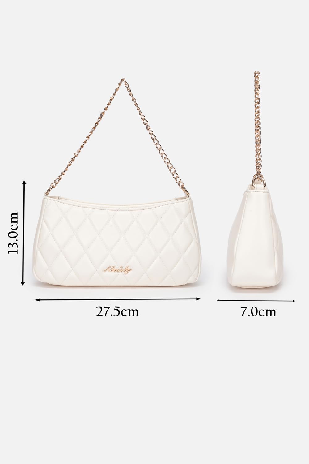 Allen Solly Geometric Quilted Baguette Shoulder Bag