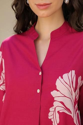 JISORA Women's Cotton Co-ord Set 15CS3296-M Pink M