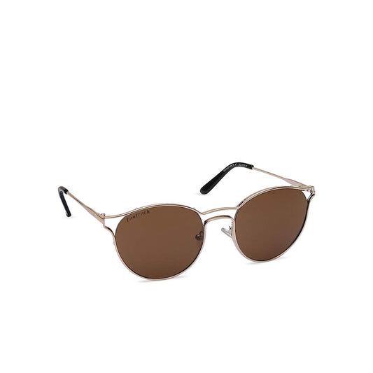 Fastrack Brown Round Polarised Sunglasses for Women