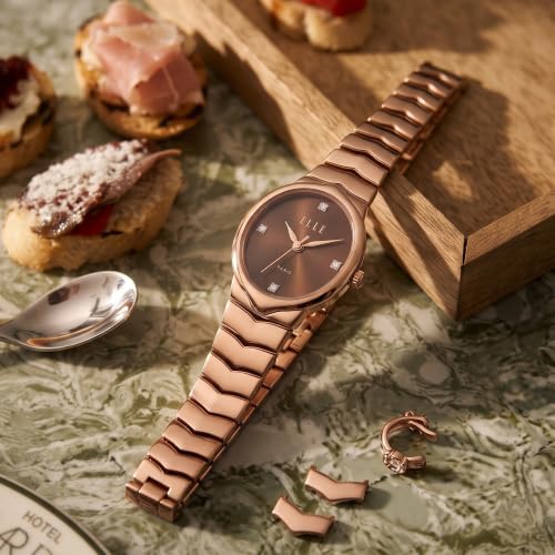 ELLE Women's Watch Linea Brown Round Dial EL-LN-BRN