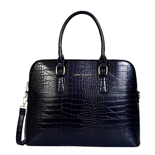 Lino Perros Womens Black Synthetic Leather Satchel (Black)