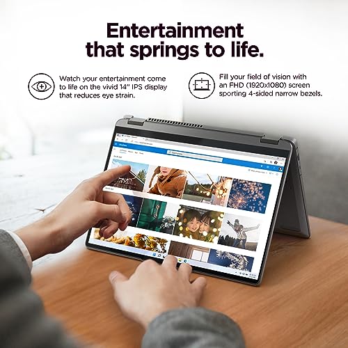 Lenovo IdeaPad Flex 5i - (2023) - Everyday Notebook - 2-in-1 Laptop Computer - Windows 11-14" WUXGA Touchscreen - 8GB Memory - 256GB Storage - Intel Core i3-1215U - Fingerprint Reader - Storm Grey